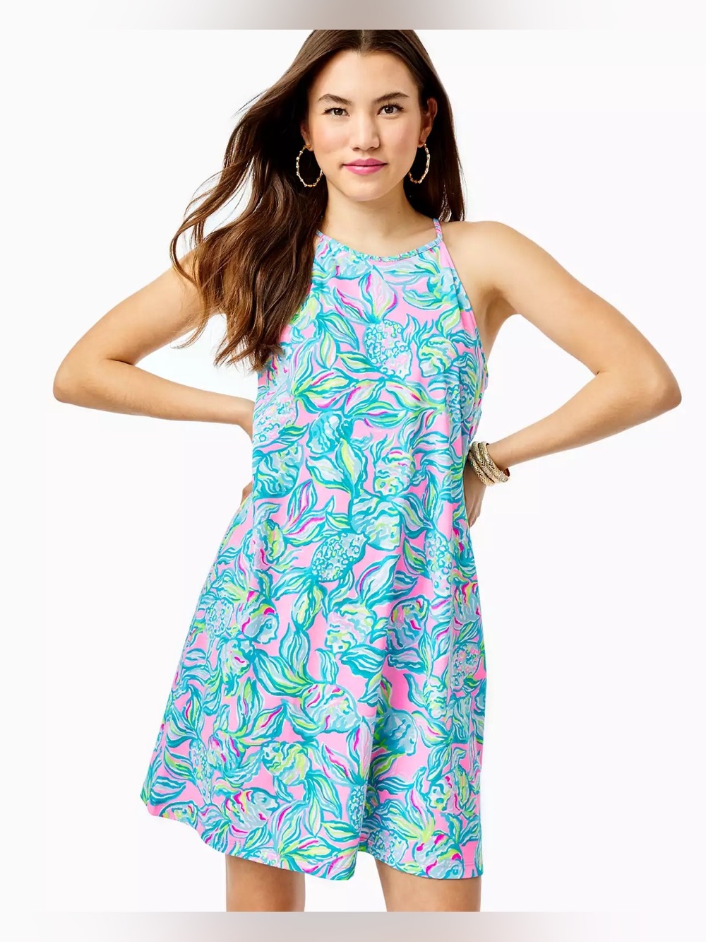Lilly Pulitzer Margot Halter Swing Dress in Sink or Swim Print Size Small